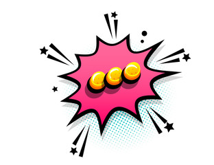 Comics text advertise phrase sale pop art