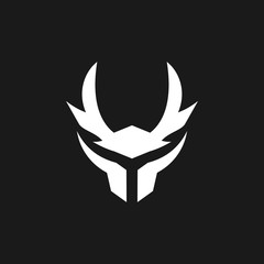simple modern samurai helmet logo design © Rexcanor