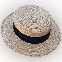 Fototapeta na wymiar straw hat isolated on white background
