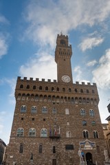 Fototapeta na wymiar Firenze - Palazzo Vecchio - Piazza della Signoria - Toscana - Italia