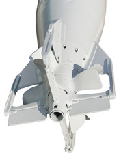 tail part of Torpedo isolated on white