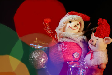 Christmas and New Year decorations and garlands