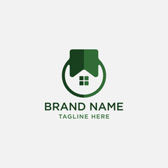 house green logo design template  vector illustration