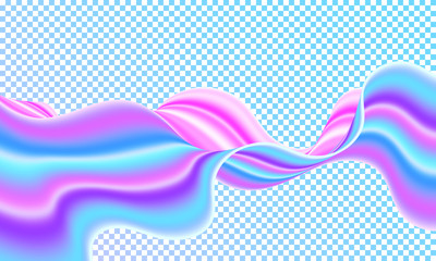 Wavy fluid shape. Fluid flow. Liquid design.Vector