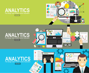 business analytic graph report . business investment planning