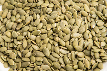 Dried pumpkin seeds as an appetizer