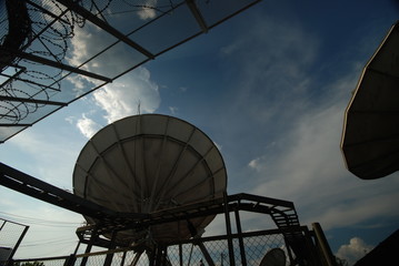 Antena via satélite 