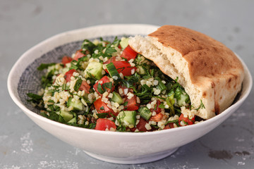 Tabbouleh salad is a traditional middle eastern or arab dish