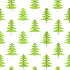 Seamless pattern with simple Christmas tree