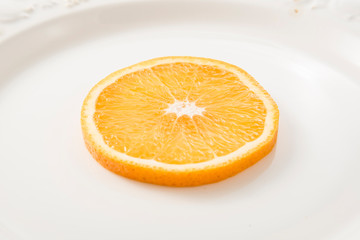 Thin slices of fresh oranges