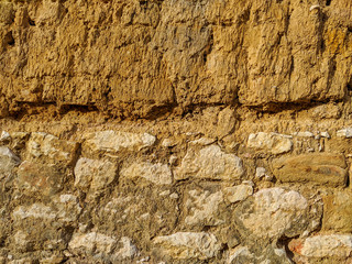 Good looking retro style wall or ground surface coverage for facade or wallpaper in natural material stone rocks
