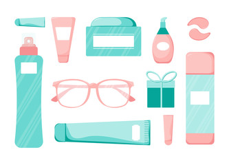 Beauty woman face nature cosmetic vector