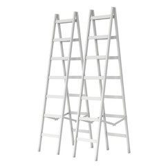 Step ladder. 3d render isolated on white