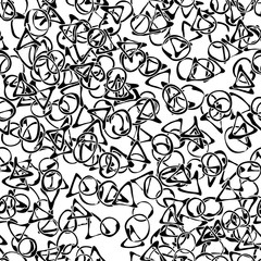 Grunge background black and white. Abstract vector texture seamless. A pattern of repeating randomly arranged elements