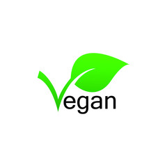 Vegan Bio Icon symbol. Organic Label Tag. Green Leaf Banner isolated. Vector illustration