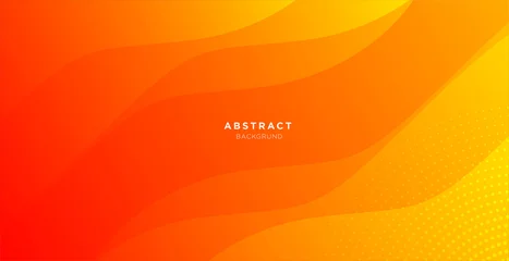Fotobehang abstract minimal background with orange color © chanoom