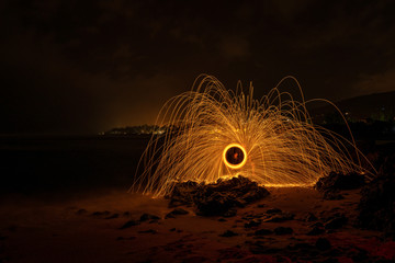 feux et éclairs rond de lumière