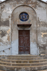 Entrance to an old church, Argentiera, Sardinia