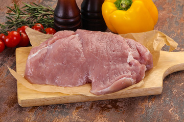Raw pork meat
