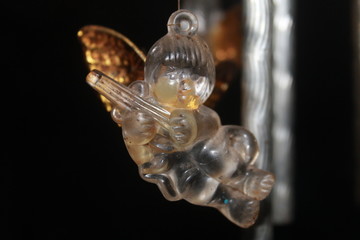 lamp on black background