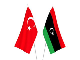 Libya and Turkey flags