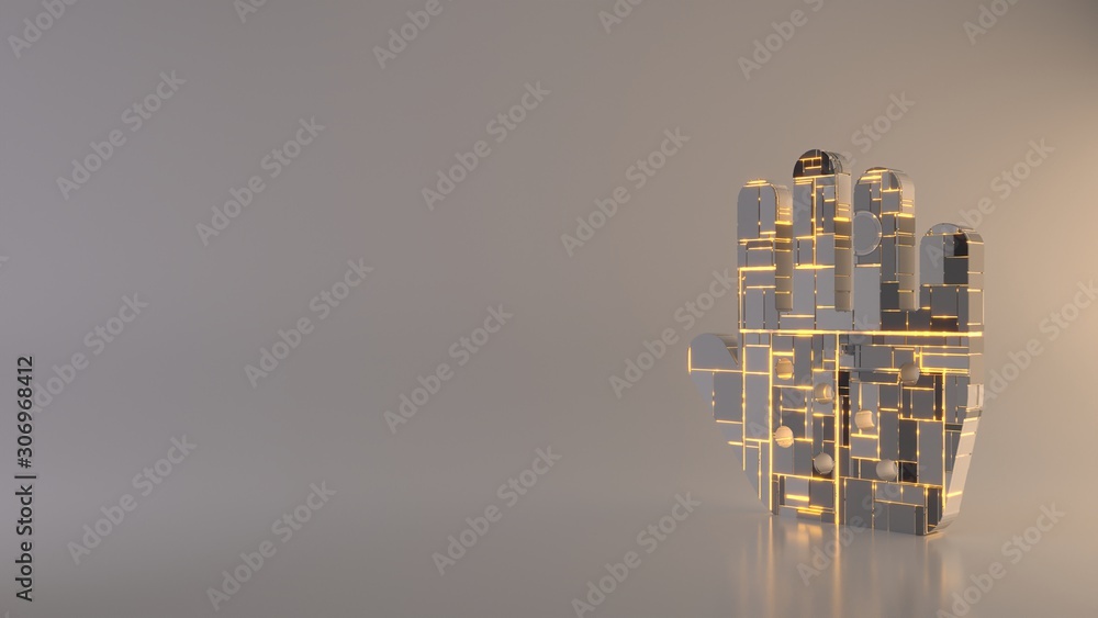 Poster light background 3d rendering symbol of allergies icon