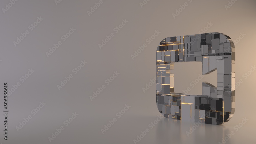 Aufkleber light background 3d rendering icon of camera app icon
