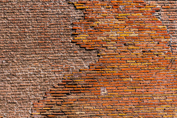 Ancient Roman Wall Abstract Background Saint Mary Angels Rome Italy