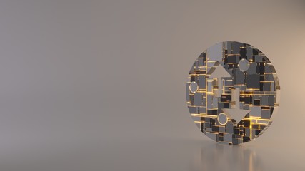 light background 3d rendering symbol of up and down arrows  icon