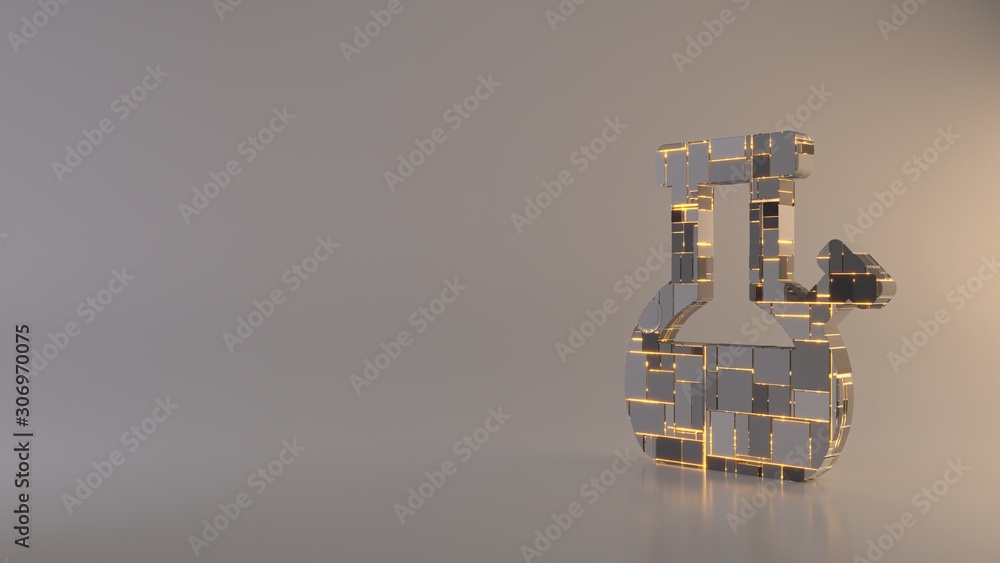 Poster light background 3d rendering symbol of bong icon