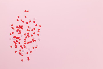 Greeting card with heart shaped sweets holiday template