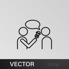 interview icon. Element of journalist for mobile concept and web apps illustration. Illustration for website design and development, app development