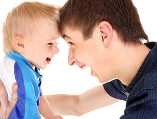 Happy Teenager and Child