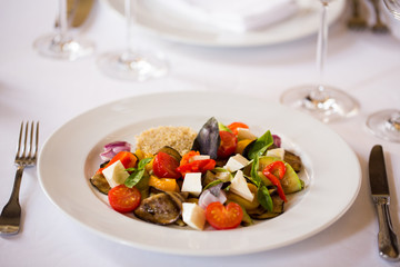 salad with feta cheese and olives