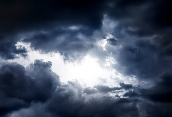 Hole in the Dramatic Clouds