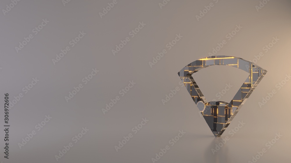 Poster light background 3d rendering symbol of connection icon