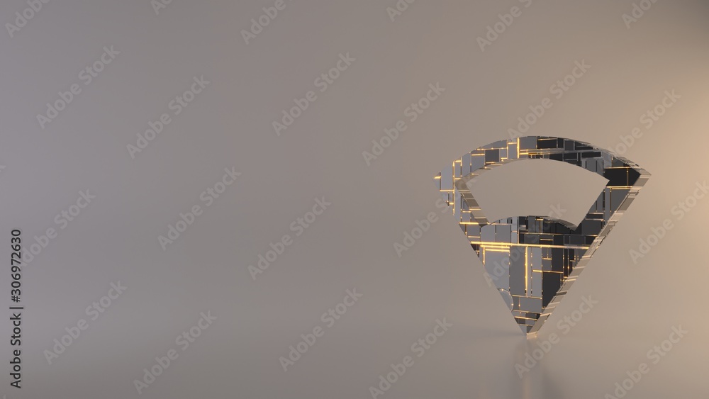 Poster light background 3d rendering symbol of connection icon
