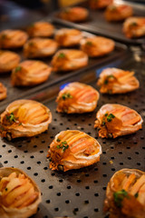 Street food in a market in Beijing, China.
