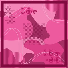 Design of hijab or scarf motifs with abstract patterns