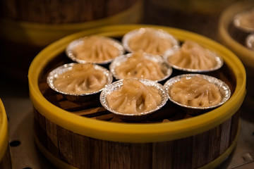 Street food in a market in Beijing, China.