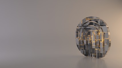 light background 3d rendering symbol of fingerprint09 icon