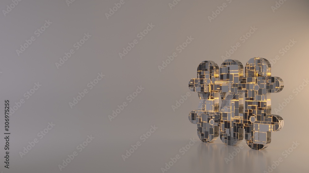 Poster light background 3d rendering symbol of heating icon