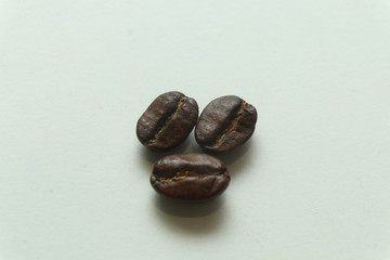 Coffee beans on macro shooting, closer view on a coffee beans.