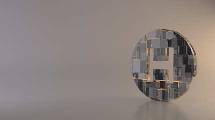 light background 3d rendering symbol of hospital symbol icon