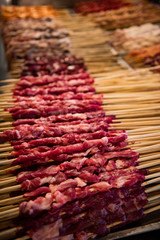 Street food in a market in Beijing, China.