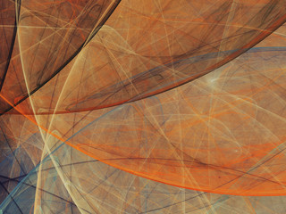 orange abstract fractal background 3d rendering illustration