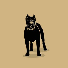 Cane Corso dog - isolated vector illustration