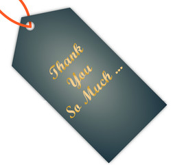 Cross Thank you tag on transparent background. Used in Gift also used as prize tag. Vector Illustrator.