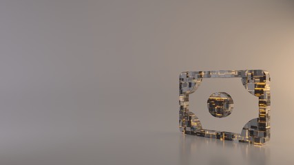 light background 3d rendering symbol of money  icon