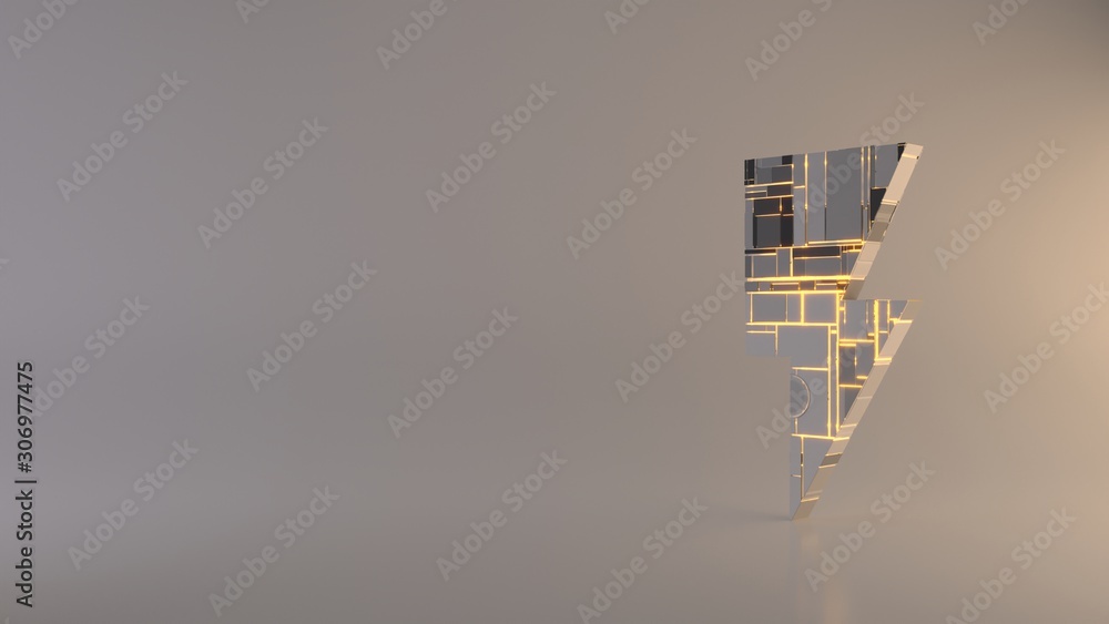 Poster light background 3d rendering symbol of photo icon